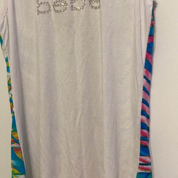 Bebe White and Multicolor Strappy Tank Top - Picture 2 of 4